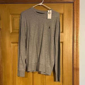 Polo Gray Long Sleeve Crewneck Shirt